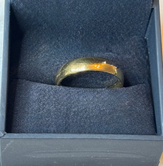 18k Gold -Stainless Steel Band Ring 6mm -Unisex