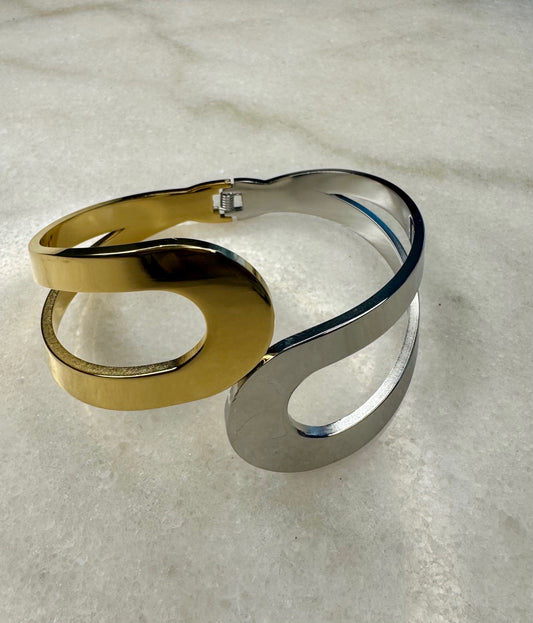 Gold & Silver Cuff Bracelet