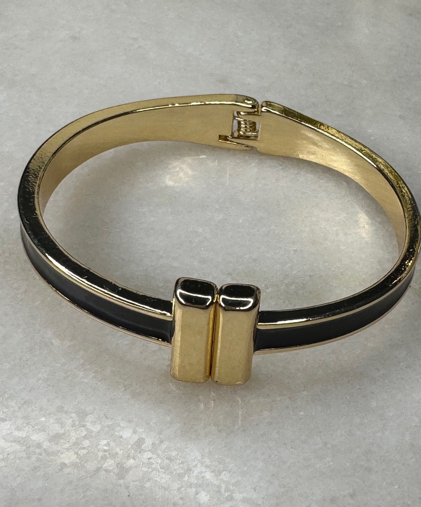 Gold & Black Cuff Fashion Bracelet