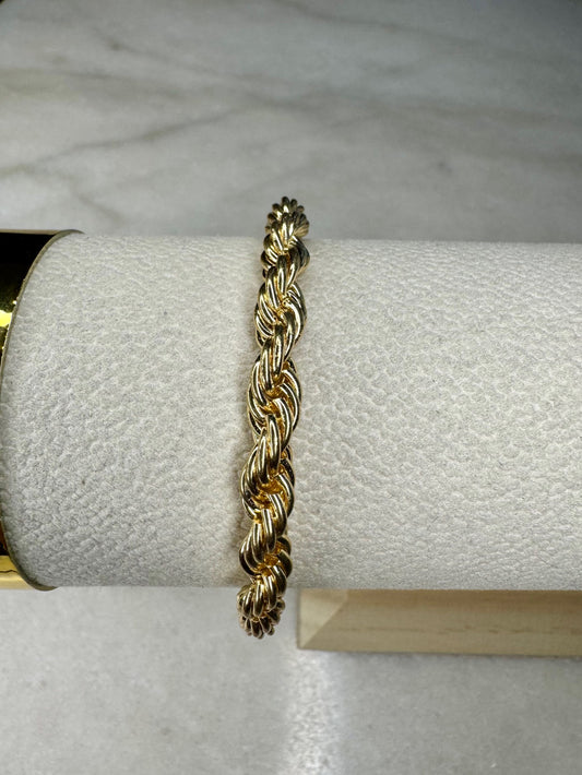 14k Gold Rope Bracelet