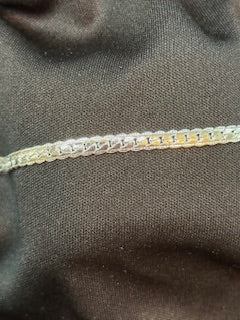 925 Sterling Silver 4mm Diamond Cut Link Bracelet  D012