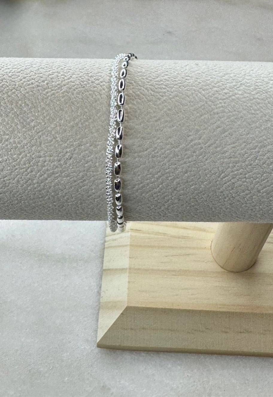 925 Sterling Silver Duel Chain Bracelet