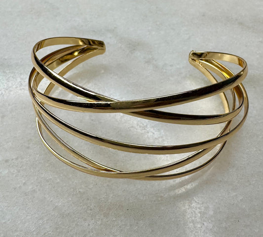 Orbit 18K Gold Cuff Bracelet