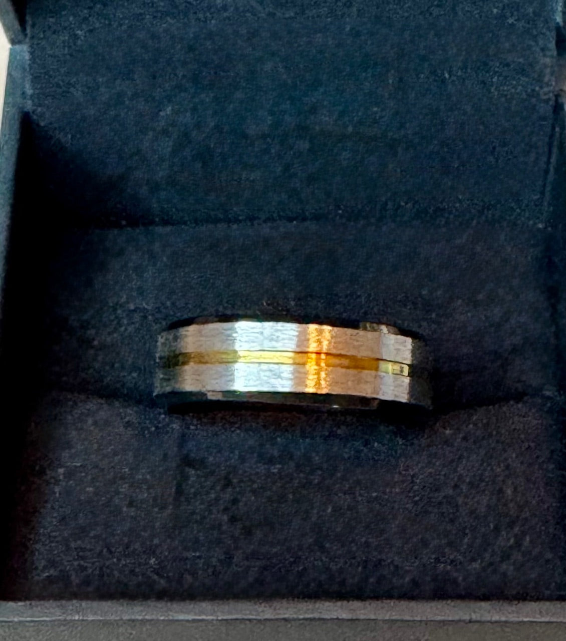 Silver Stainless Steel Wedding Band Ring Size 13- Men's